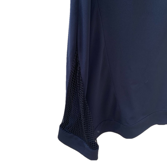 Nomia sleeveless midi with black netting insert at shoulder and hem asymmetric - Picture 3 of 3